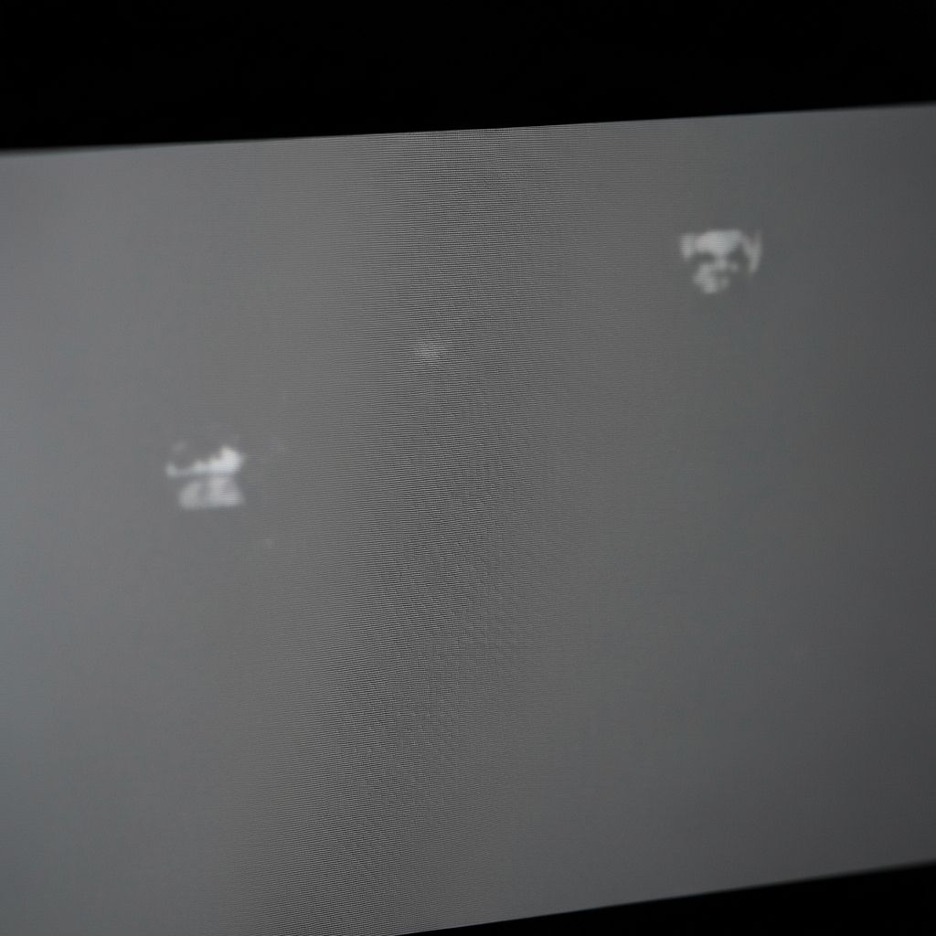 Example of OLED burn in damage showing ghost images visible during gray test